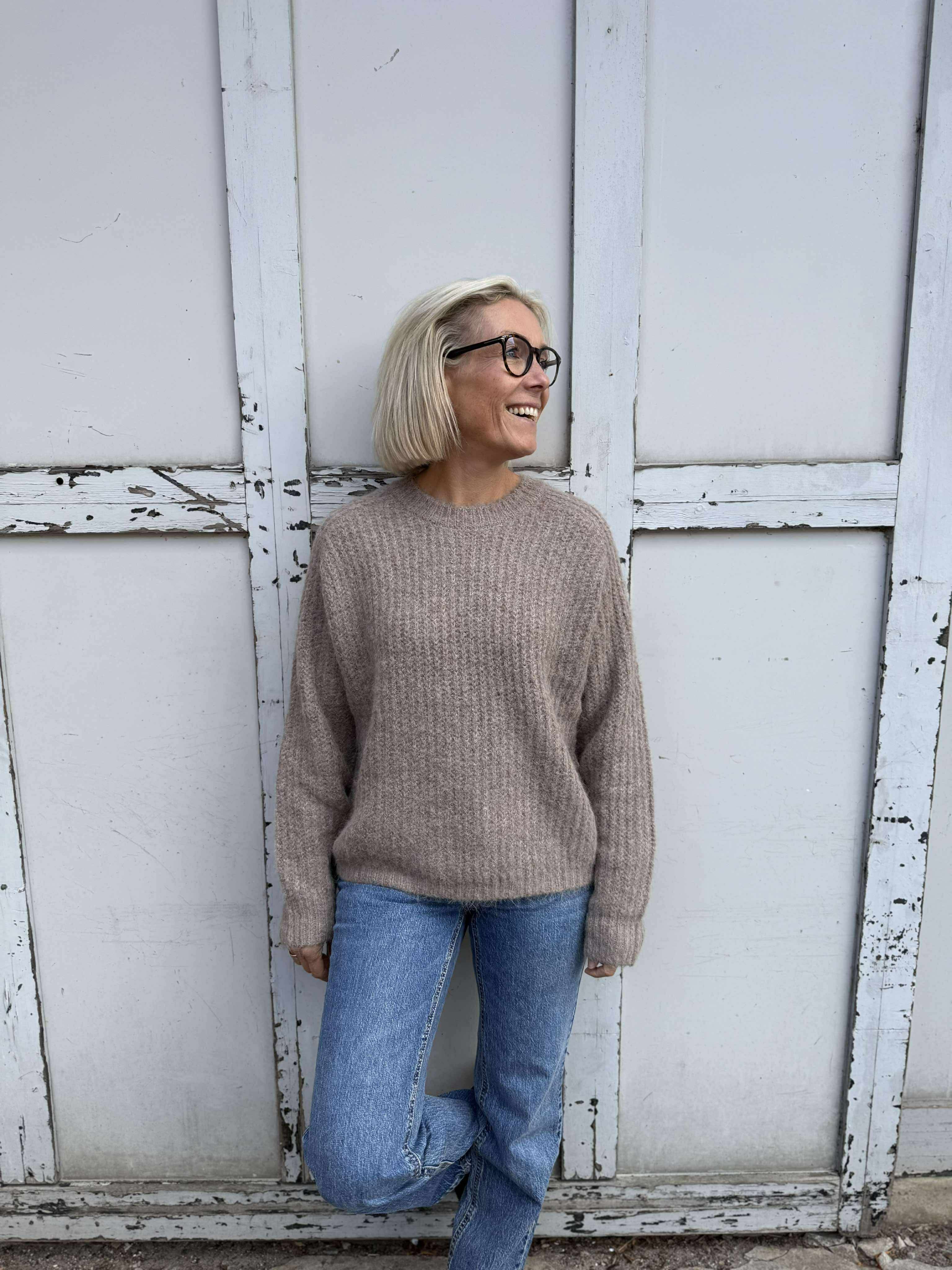 PCCLEO Pullover - Greige